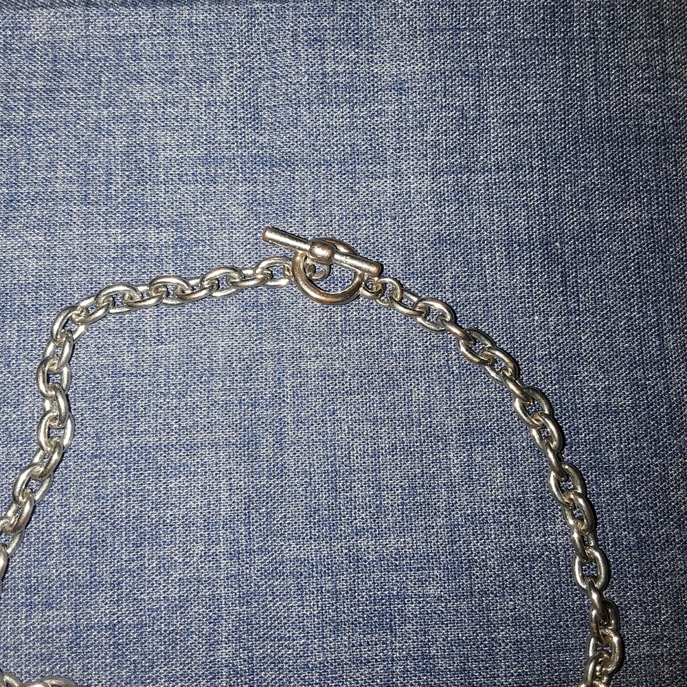 Silver Rhinestone Ring Necklace - Picture 3 of 5